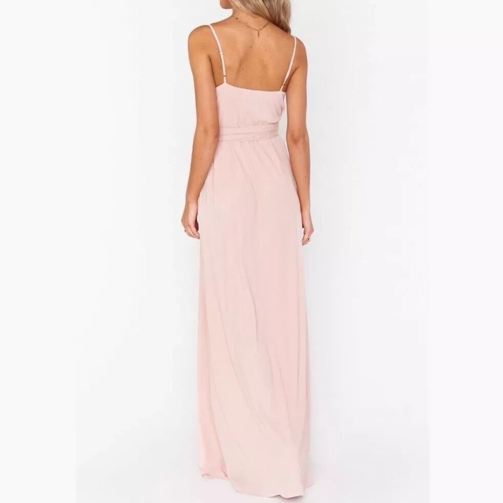 NWT Show Me Your Mumu Liz Strappy Wrap Maxi Dress in Dusty Blush Crisp Pink $148 - Picture 5 of 8